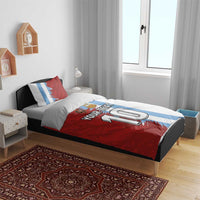 Half Argentina and Half Spain Football Bedding Set Grunge Style - Wonder Print Shop