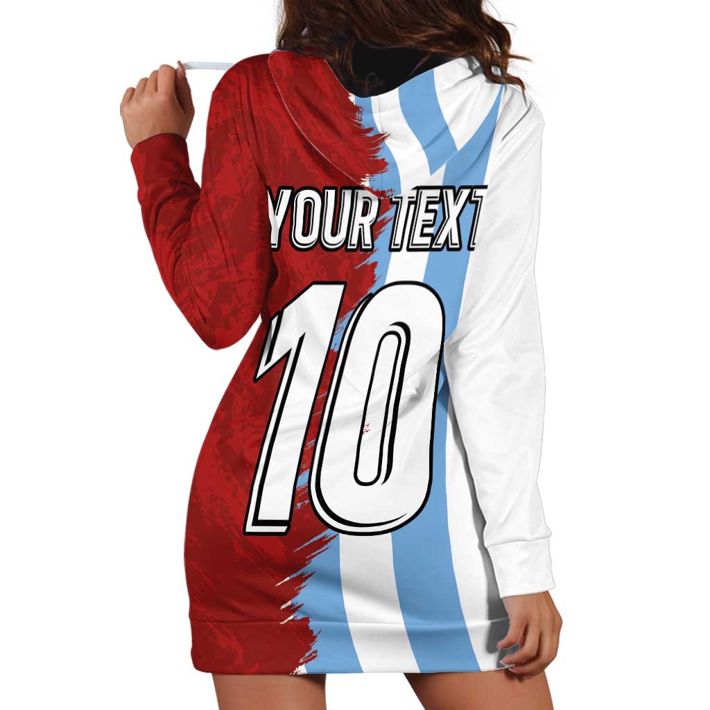 Half Argentina and Half Spain Football Hoodie Dress Grunge Style - Wonder Print Shop