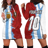 Half Argentina and Half Spain Football Hoodie Dress Grunge Style - Wonder Print Shop