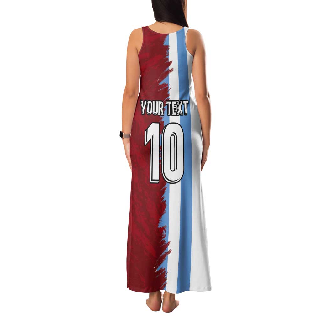 Half Argentina and Half Spain Football Tank Maxi Dress Grunge Style - Wonder Print Shop