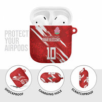 Custom Rugby Japan AirPods Case The Champion Brave Blossoms Red Color - Wonder Print Shop