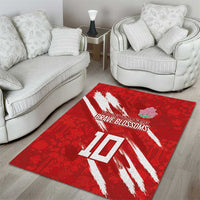 Custom Rugby Japan Area Rug The Champion Brave Blossoms Red Color - Wonder Print Shop