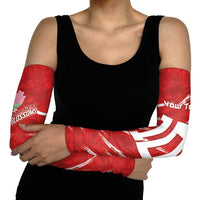 Custom Rugby Japan Arm Sleeves The Champion Brave Blossoms Red Color - Wonder Print Shop