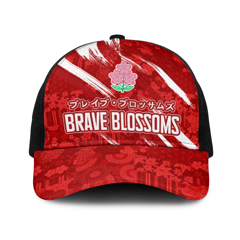 Rugby Japan Baseball Net Cap The Champion Brave Blossoms Red Color - Wonder Print Shop