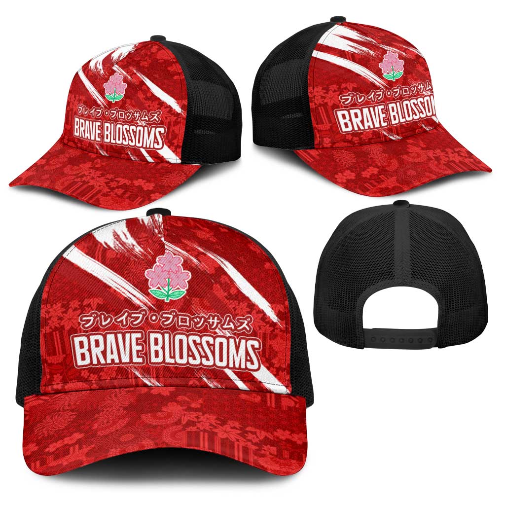 Rugby Japan Baseball Net Cap The Champion Brave Blossoms Red Color - Wonder Print Shop