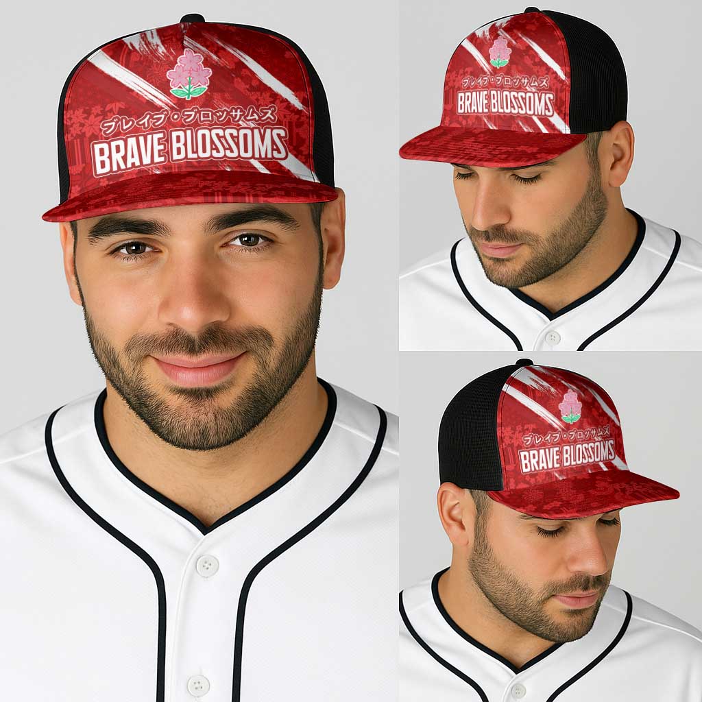 Rugby Japan Baseball Net Cap The Champion Brave Blossoms Red Color - Wonder Print Shop
