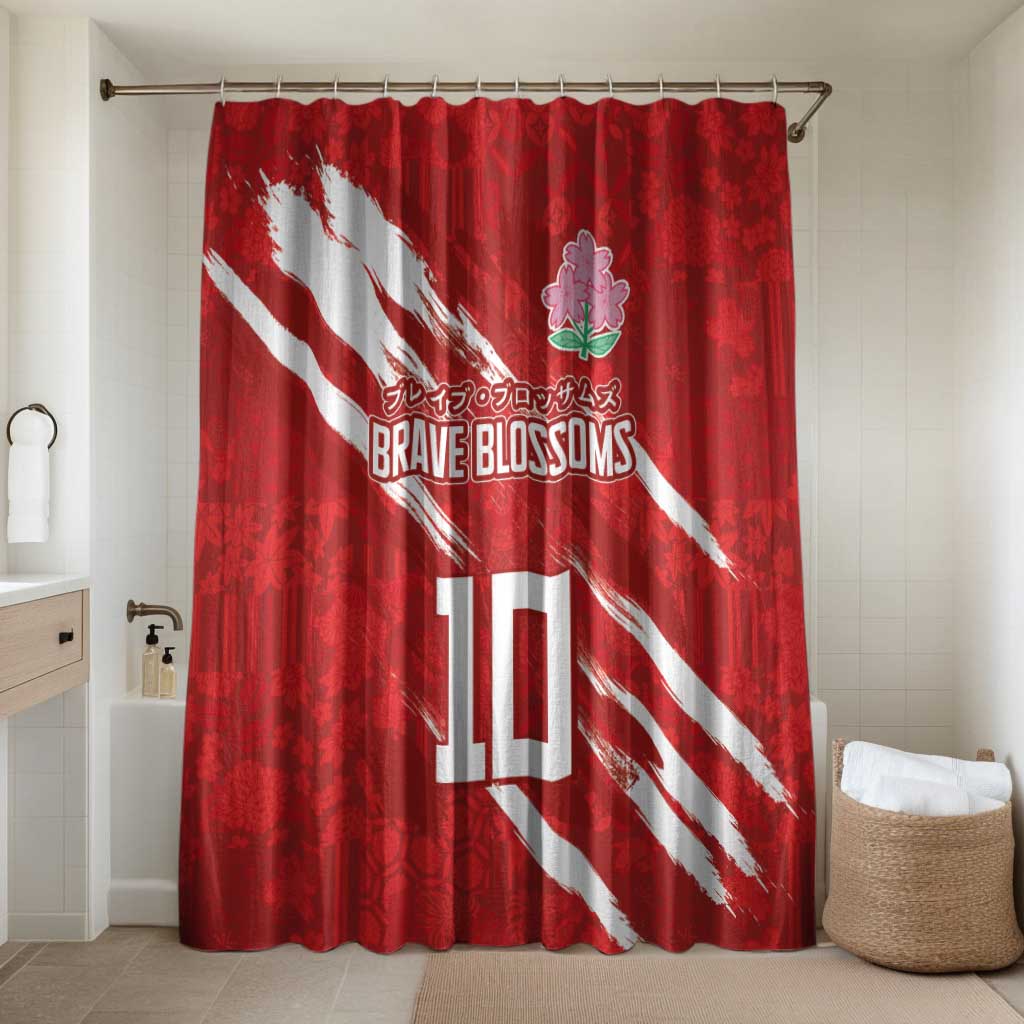 Custom Rugby Japan Bathroom Set The Champion Brave Blossoms Red Color - Wonder Print Shop