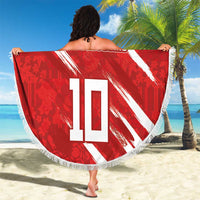 Custom Rugby Japan Beach Blanket The Champion Brave Blossoms Red Color - Wonder Print Shop