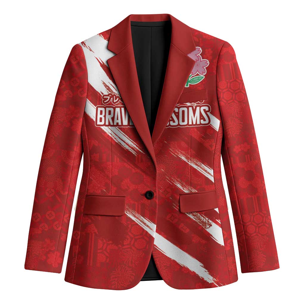 Custom Rugby Japan Blazer The Champion Brave Blossoms Red Color - Wonder Print Shop