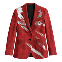 Custom Rugby Japan Blazer The Champion Brave Blossoms Red Color - Wonder Print Shop