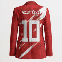 Custom Rugby Japan Blazer The Champion Brave Blossoms Red Color - Wonder Print Shop