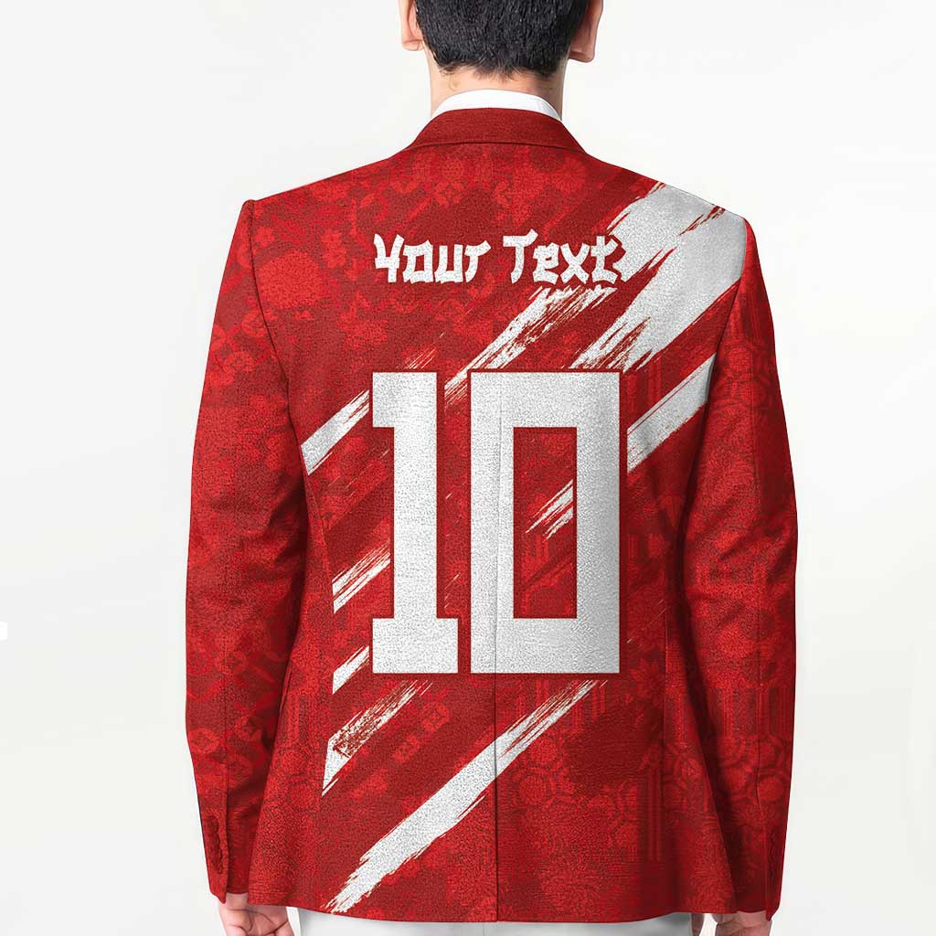 Custom Rugby Japan Blazer The Champion Brave Blossoms Red Color - Wonder Print Shop