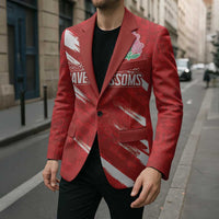 Custom Rugby Japan Blazer The Champion Brave Blossoms Red Color - Wonder Print Shop