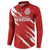 Custom Rugby Japan Button Sweatshirt The Champion Brave Blossoms Red Color - Wonder Print Shop