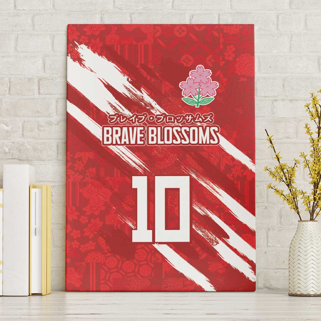 Custom Rugby Japan Canvas Wall Art The Champion Brave Blossoms Red Color - Wonder Print Shop