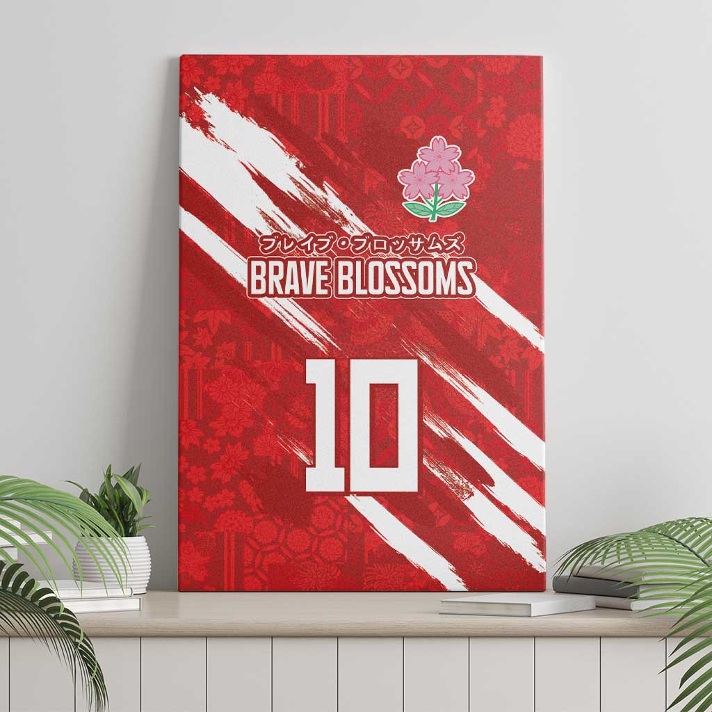 Custom Rugby Japan Canvas Wall Art The Champion Brave Blossoms Red Color - Wonder Print Shop