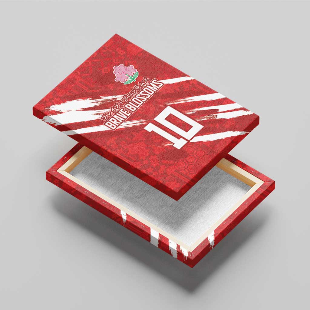 Custom Rugby Japan Canvas Wall Art The Champion Brave Blossoms Red Color - Wonder Print Shop