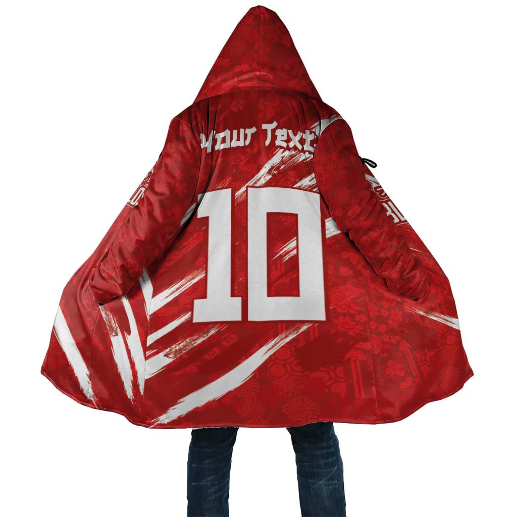 Custom Rugby Japan Cloak The Champion Brave Blossoms Red Color - Wonder Print Shop
