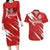 Custom Rugby Japan Couples Matching Long Sleeve Bodycon Dress and Hawaiian Shirt The Champion Brave Blossoms Red Color - Wonder Print Shop