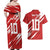 Custom Rugby Japan Couples Matching Off Shoulder Maxi Dress and Hawaiian Shirt The Champion Brave Blossoms Red Color - Wonder Print Shop