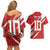 Custom Rugby Japan Couples Matching Off Shoulder Short Dress and Hawaiian Shirt The Champion Brave Blossoms Red Color - Wonder Print Shop