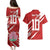Custom Rugby Japan Couples Matching Puletasi and Hawaiian Shirt The Champion Brave Blossoms Red Color - Wonder Print Shop