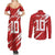 Custom Rugby Japan Couples Matching Summer Maxi Dress and Long Sleeve Button Shirt The Champion Brave Blossoms Red Color - Wonder Print Shop