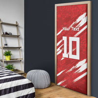 Custom Rugby Japan Door Cover The Champion Brave Blossoms Red Color - Wonder Print Shop