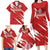Custom Rugby Japan Family Matching Long Sleeve Bodycon Dress and Hawaiian Shirt The Champion Brave Blossoms Red Color - Wonder Print Shop