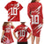 Custom Rugby Japan Family Matching Long Sleeve Bodycon Dress and Hawaiian Shirt The Champion Brave Blossoms Red Color - Wonder Print Shop