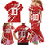 Custom Rugby Japan Family Matching Mermaid Dress and Hawaiian Shirt The Champion Brave Blossoms Red Color - Wonder Print Shop