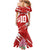Custom Rugby Japan Family Matching Mermaid Dress and Hawaiian Shirt The Champion Brave Blossoms Red Color - Wonder Print Shop