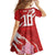Custom Rugby Japan Family Matching Off The Shoulder Long Sleeve Dress and Hawaiian Shirt The Champion Brave Blossoms Red Color - Wonder Print Shop