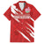 Custom Rugby Japan Family Matching Off The Shoulder Long Sleeve Dress and Hawaiian Shirt The Champion Brave Blossoms Red Color - Wonder Print Shop