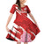 Custom Rugby Japan Family Matching Off Shoulder Short Dress and Hawaiian Shirt The Champion Brave Blossoms Red Color - Wonder Print Shop