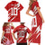 Custom Rugby Japan Family Matching Short Sleeve Bodycon Dress and Hawaiian Shirt The Champion Brave Blossoms Red Color - Wonder Print Shop