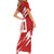 Custom Rugby Japan Family Matching Short Sleeve Bodycon Dress and Hawaiian Shirt The Champion Brave Blossoms Red Color - Wonder Print Shop