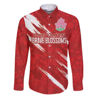 Custom Rugby Japan Family Matching Summer Maxi Dress and Hawaiian Shirt The Champion Brave Blossoms Red Color - Wonder Print Shop