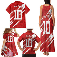 Custom Rugby Japan Family Matching Tank Maxi Dress and Hawaiian Shirt The Champion Brave Blossoms Red Color - Wonder Print Shop