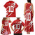 Custom Rugby Japan Family Matching Tank Maxi Dress and Hawaiian Shirt The Champion Brave Blossoms Red Color - Wonder Print Shop