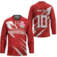 Custom Rugby Japan Hockey Jersey The Champion Brave Blossoms Red Color - Wonder Print Shop