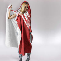 Custom Rugby Japan Hooded Blanket The Champion Brave Blossoms Red Color - Wonder Print Shop
