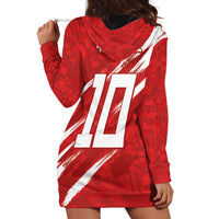 Custom Rugby Japan Hoodie Dress The Champion Brave Blossoms Red Color - Wonder Print Shop