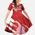 Custom Rugby Japan Kid Short Sleeve Dress The Champion Brave Blossoms Red Color - Wonder Print Shop