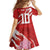 Custom Rugby Japan Kid Short Sleeve Dress The Champion Brave Blossoms Red Color - Wonder Print Shop