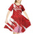 Custom Rugby Japan Kid Short Sleeve Dress The Champion Brave Blossoms Red Color - Wonder Print Shop