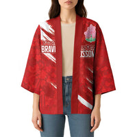 Custom Rugby Japan Kimono The Champion Brave Blossoms Red Color - Wonder Print Shop