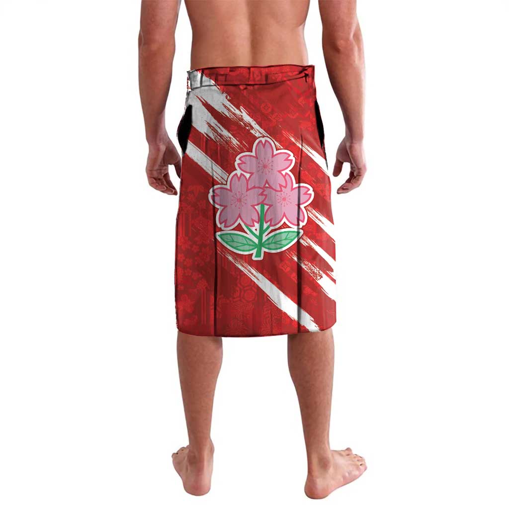 Custom Rugby Japan Lavalava The Champion Brave Blossoms Red Color - Wonder Print Shop