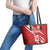 Custom Rugby Japan Leather Tote Bag The Champion Brave Blossoms Red Color - Wonder Print Shop