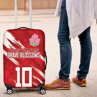 Custom Rugby Japan Luggage Cover The Champion Brave Blossoms Red Color - Wonder Print Shop